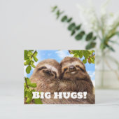 Sloth Couple Postkarte (Stehend Vorderseite)