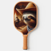 Sloth Cowboy in Saloon Pickleball Schläger (Rückseite)
