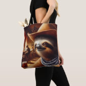 Sloth Cowboy in Saloon Tasche (Von Nahem)
