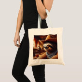 Sloth Cowboy in Saloon Tragetasche (Vorderseite (Produkt))