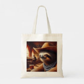 Sloth Cowboy in Saloon Tragetasche (Rückseite)