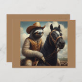 Sloth Cowboy Postkarte (Vorne/Hinten)