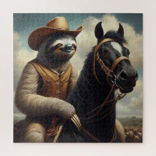 Sloth Cowboy Puzzle (Vertikal)