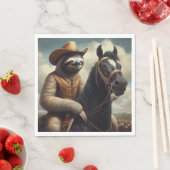 Sloth Cowboy Serviette (Beispiel)