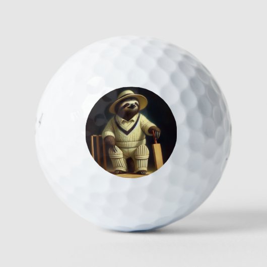 Sloth Cricket Player Golfball (Vorderseite)
