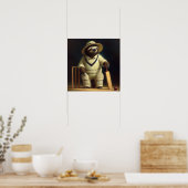 Sloth Cricket Player Poster (Küche)