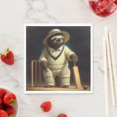Sloth Cricket Player Serviette (Beispiel)
