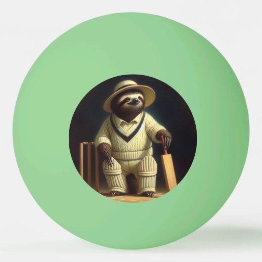 Sloth Cricket Player Tischtennisball (Vorderseite)