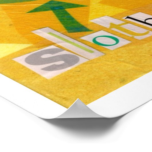 Sloth Critter Collage Poster (Ecke)