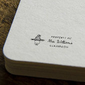 Sloth - Custom Teacher Name Book Class Gummistempel