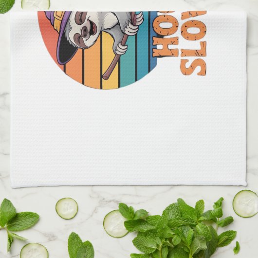 Sloth Cute Witch Funny Halloween Essential T-Shirt Geschirrtuch (Gefaltet)