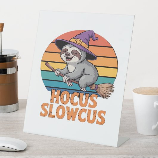 Sloth Cute Witch Funny Halloween Essential T-Shirt Sockelschild (In Situ)