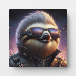 Sloth Cyberpunk Fotoplatte