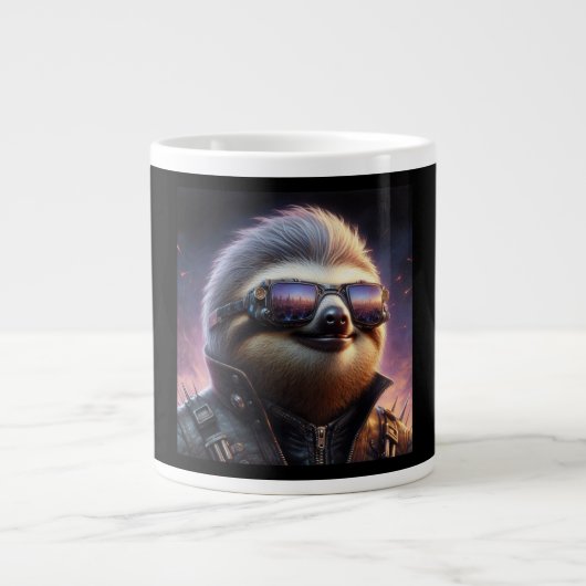 Sloth Cyberpunk Jumbo-Tasse (Vorderseite)