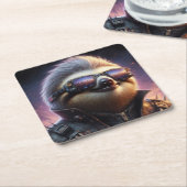 Sloth Cyberpunk Rechteckiger Pappuntersetzer (angewinkelt)