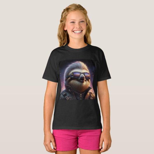 Sloth Cyberpunk T-Shirt (Vorne ganz)