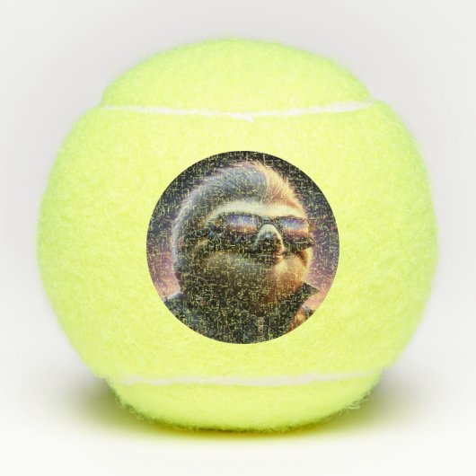 Sloth Cyberpunk Tennisbälle (Vorderseite)