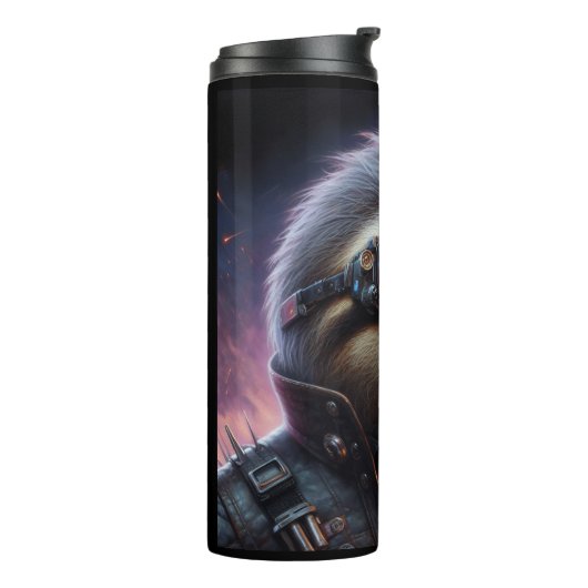 Sloth Cyberpunk Thermosbecher (Nach links gedreht)