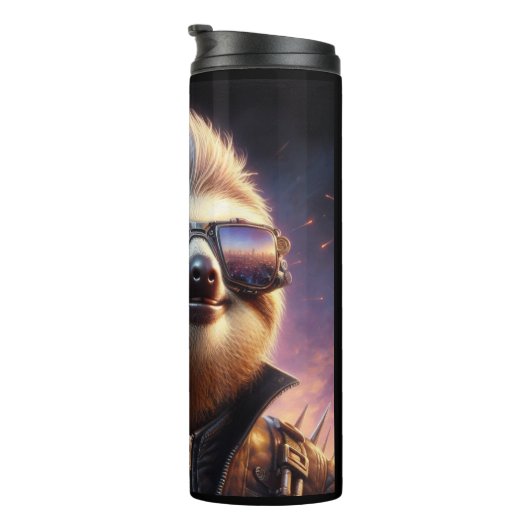 Sloth Cyberpunk Thermosbecher (Nach rechts gedreht)
