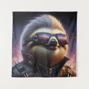 Sloth Cyberpunk Wandteppich