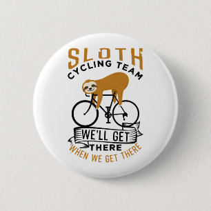 Sloth Cycling Team Button