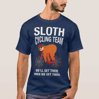 Sloth Cycling Team - Funny Lazy Slot auf dem Bike T-Shirt