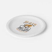 Sloth Cycling Team Pappteller (Schrägansicht)