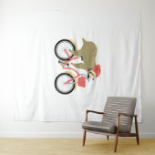 Sloth Cycling Team Wandteppich (Beispiel (Horizontal))