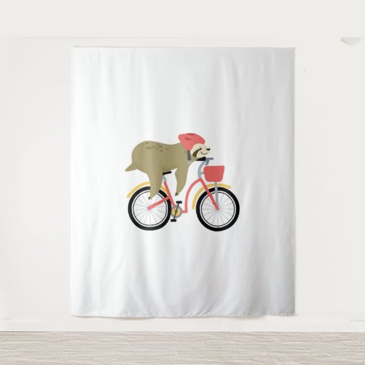 Sloth Cycling Team Wandteppich (Vorderseite)