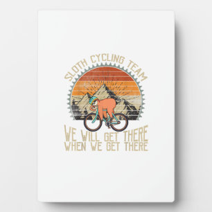Sloth Cycling Team Wir Werden Ankommen Wenn Wir An Fotoplatte