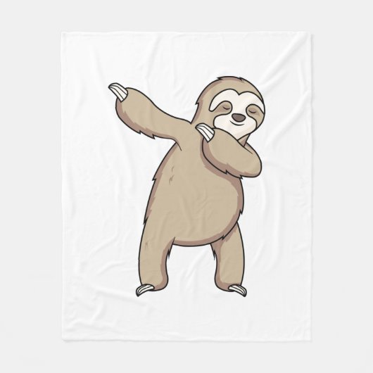 Sloth Dab Fleecedecke (Vorderseite)