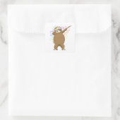 Sloth Dab Quadratischer Aufkleber (Tasche)