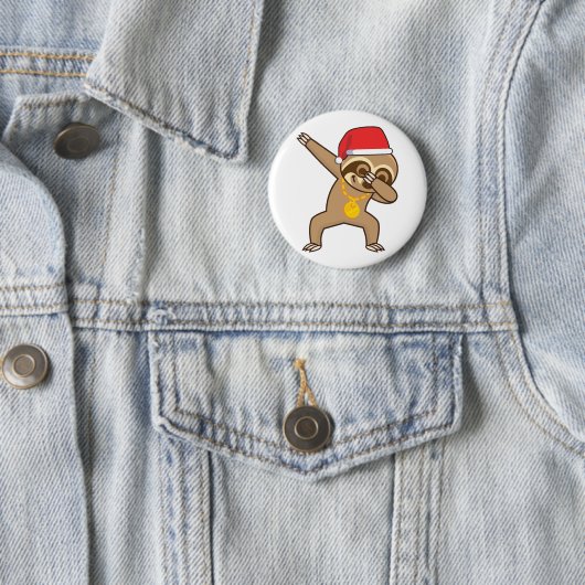 Sloth Dab Sticker Button (Beispiel)