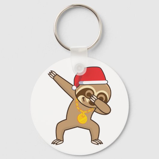 Sloth Dab Sticker Schlüsselanhänger (Vorderseite)