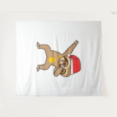 Sloth Dab Sticker Wandteppich (Vorderseite (Horizontal))