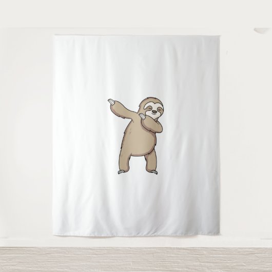 Sloth Dab Wandteppich (Vorderseite)