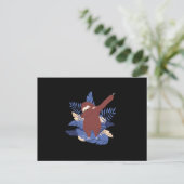 Sloth Dabbing Postkarte (Stehend Vorderseite)