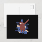 Sloth Dabbing Postkarte (Vorne/Hinten)
