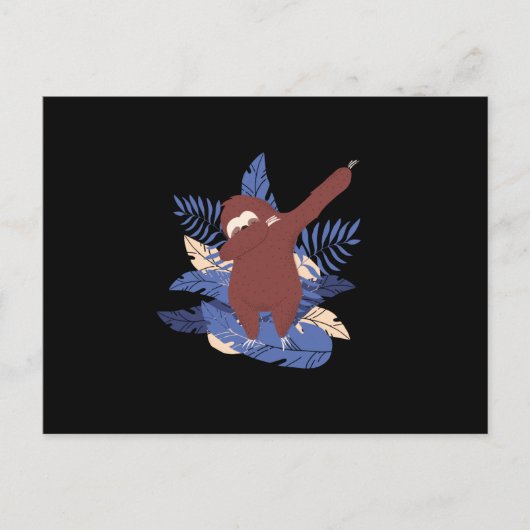 Sloth Dabbing Postkarte (Vorderseite)