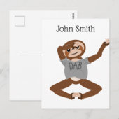 Sloth Dabbing Postkarte (Vorne/Hinten)