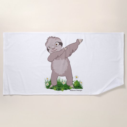 Sloth Dabs Strandtuch (Vorderseite)