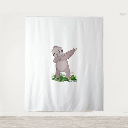 Sloth Dabs Wandteppich (Vorderseite)