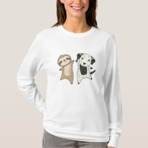 Sloth Dalmatiner Hunde Tierfreunde für Kinder T-Shirt