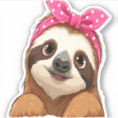 Sloth Design Sloth Aufkleber (Vorderseite)