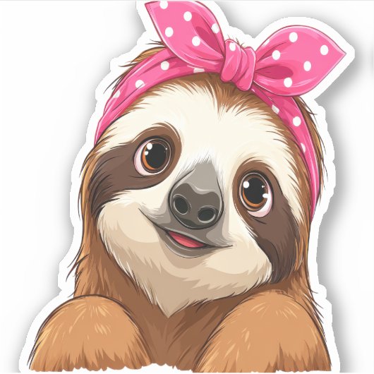 Sloth Design Sloth Aufkleber (Vorderseite)