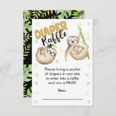 Sloth Diaper Raffekarte 3.5 x 5 Begleitkarte (Vorne/Hinten)