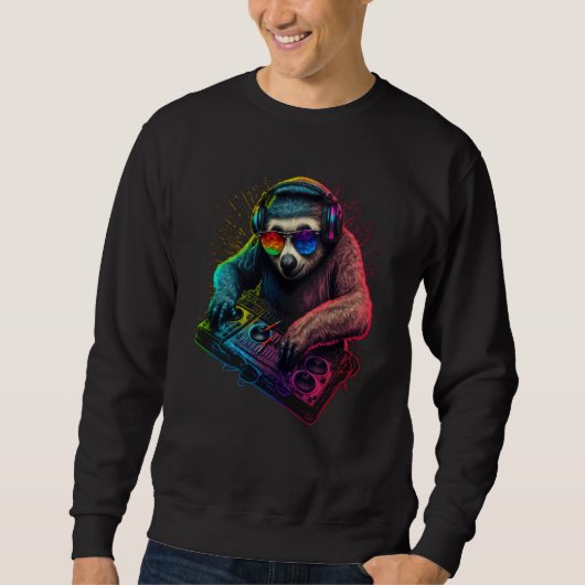 Sloth DJ 4 Sweatshirt (Vorderseite)