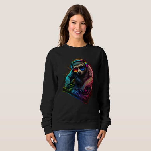 Sloth DJ Sweatshirt (Vorne ganz)