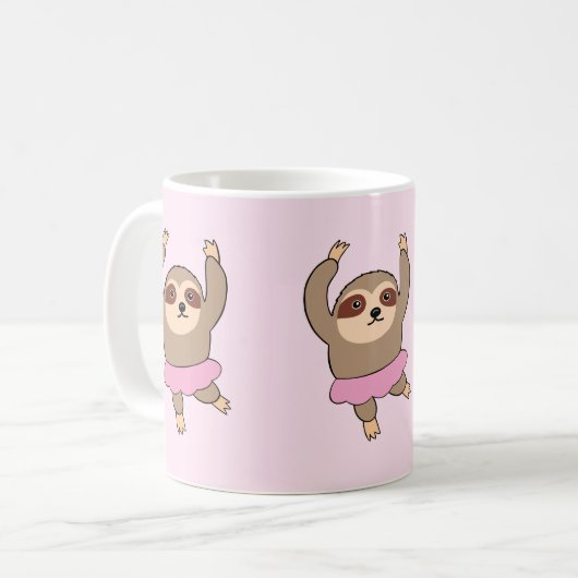 Sloth Dog Ballett-Tasse Kaffeetasse (Vorderseite Links)