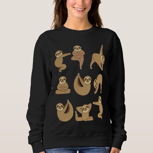 Sloth Doing Yoga Cute Sloths Sweatshirt (Vorderseite)